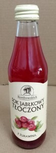Z domu Rembowskich Sok jabłkowy nieklarowany z żurawiną 250ml