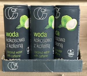 QF Woda kokosowa z kofeiną 320ml - karton