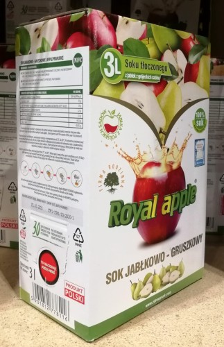 Royal Apple 3L Sok Jabłkowo - Gruszkowy a.jpg