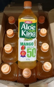 OKF Napój Aloe Vera King z cz. Aloesu Mango 50% 1L - karton