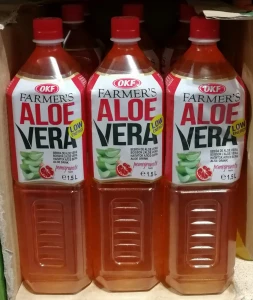 Napój Farmer's Aloe Vera z cząstkami aloesu Granat 1500ml - karton