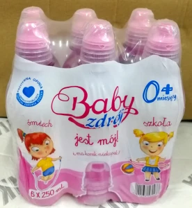 Baby Zdrój 0,25l Różowa Girl - karton