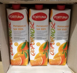 Fortuna Sok pomarańczowy Odporność 100% 1l - karton