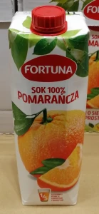 Fortuna Sok pomarańczowy 100% 1l