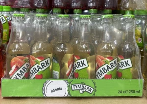 Tymbark napój jabłko-brzoskwinia 250ml (butelka szklana) - karton