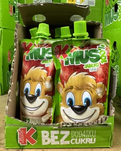 Kubuś Mus 100% owoców jabłko-banan 100g - karton