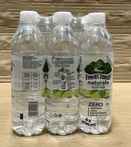 Żywiec Zdrój Naturals Zero z delikatną nutą limonki i mięty 500ml - karton 
