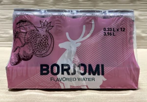 Borjomi woda gazowana wiśnia-granat 0,33l (puszka) - karton